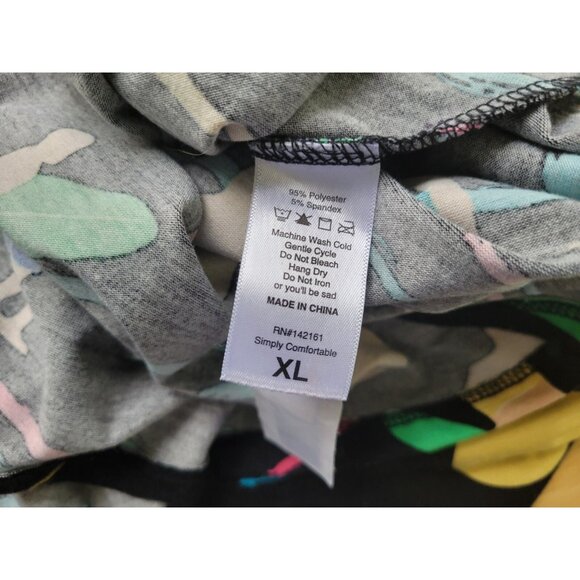 Lularoe Womens Top Extra Large Tank Tunic Black Poly Blend Surfer Surfing D3XE - Picture 9 of 9